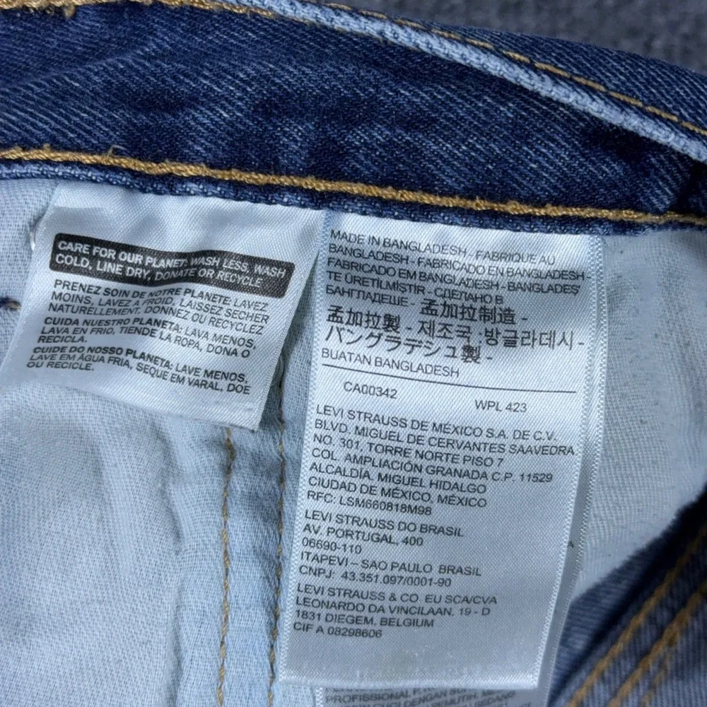 Levis 505 Regular Fit Jeans Mens 36x32 Blue Straight Leg Denim 00505-0216